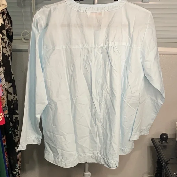 Light Blue Embroidered Blouse - Picture 8 of 9